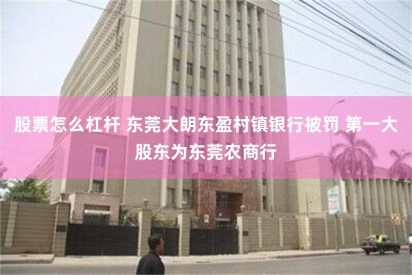 股票怎么杠杆 东莞大朗东盈村镇银行被罚 第一大股东为东莞农商行