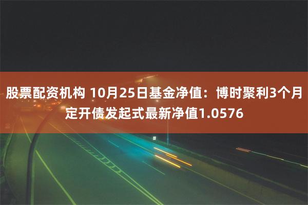 股票配资机构 10月25日基金净值：博时聚利3个月定开债发起式最新净值1.0576