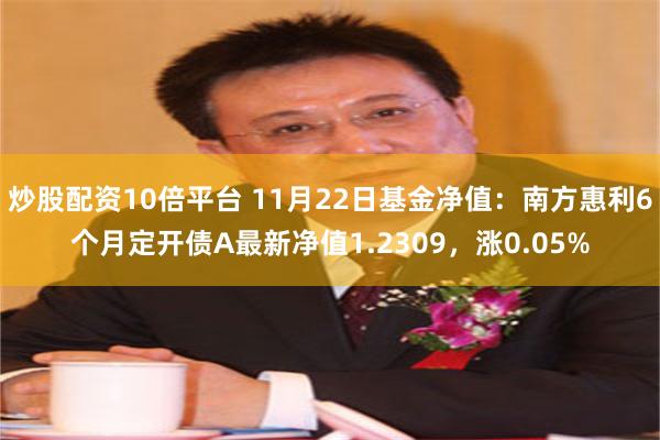 炒股配资10倍平台 11月22日基金净值：南方惠利6个月定开债A最新净值1.2309，涨0.05%