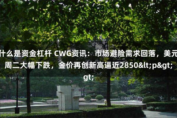 什么是资金杠杆 CWG资讯：市场避险需求回落，美元周二大幅下跌，金价再创新高逼近2850<p>